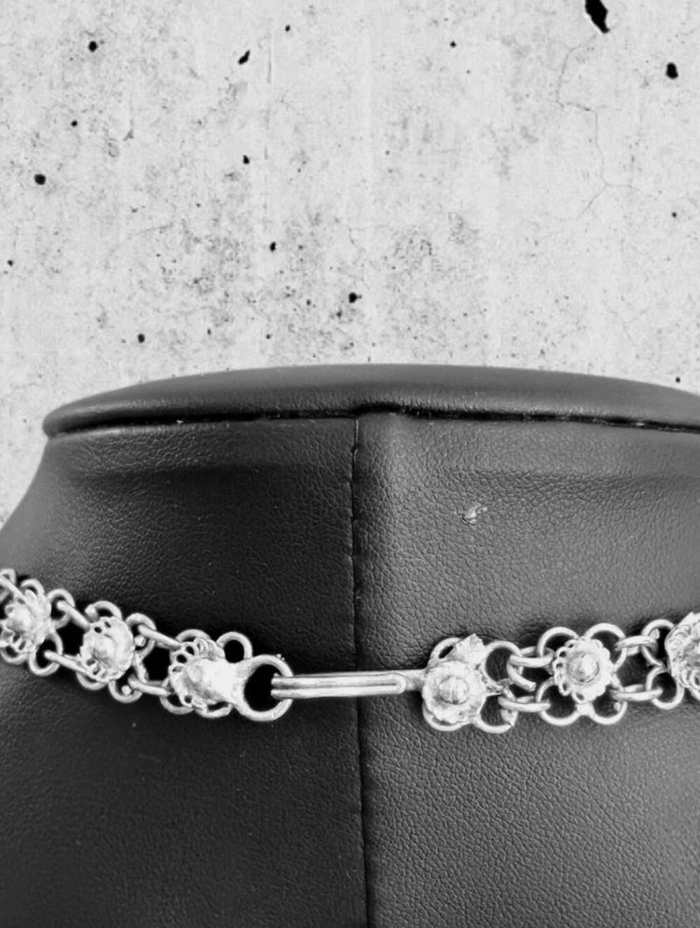 Vintage Tribal Gypsy Chainmail Bib Necklace